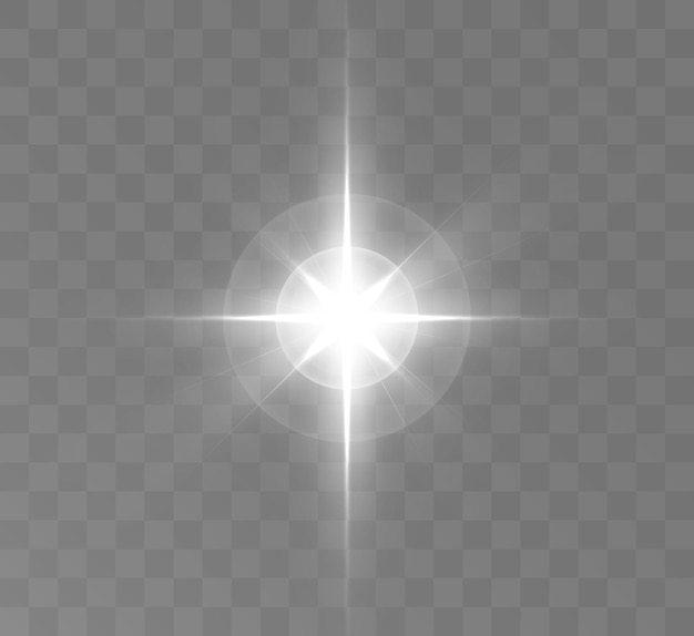 Christmas star light effect for vector illustrations