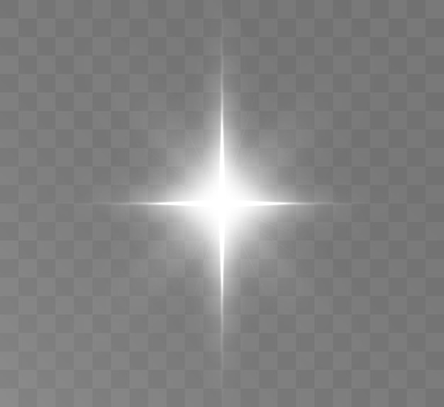 Christmas star light effect for vector illustrations