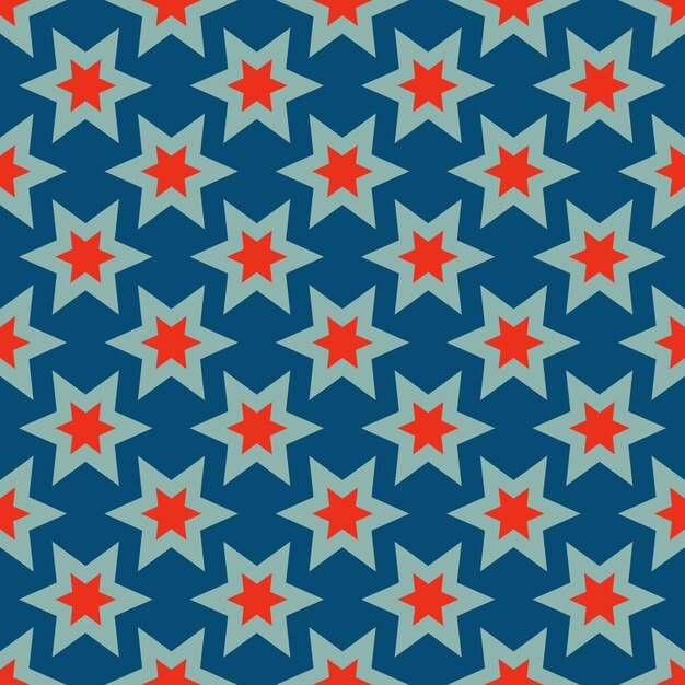 Christmas stars seamless pattern Vintage retro pattern with stars