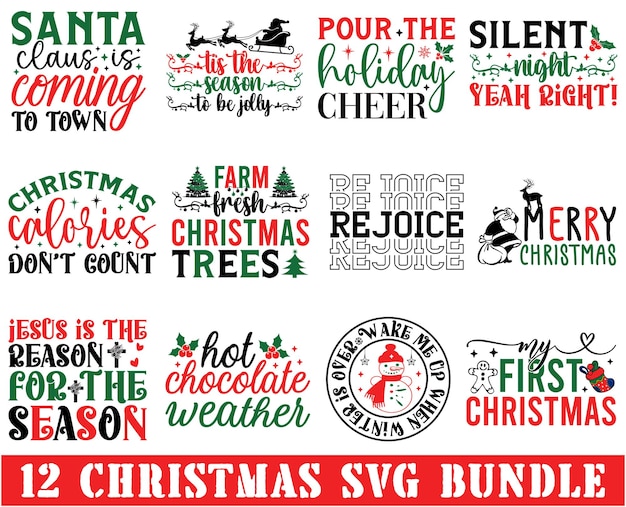 Vector christmas svg design file