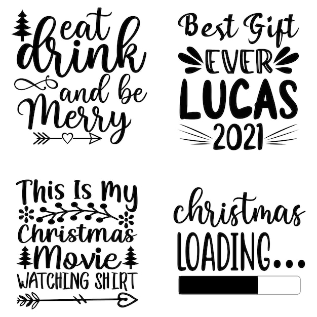 Christmas Svg Quotes Typography Tshirt Design