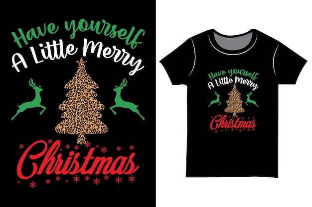 Christmas SVG t-shirt design. Merry Christmas tree.