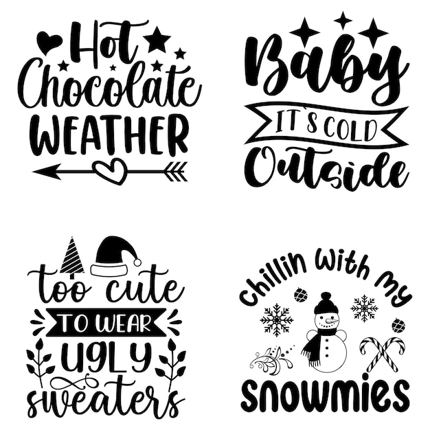 Christmas Svg Typography Design