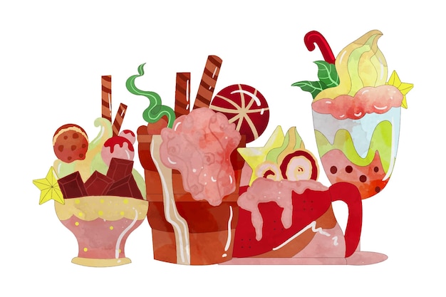 Christmas Sweets Watercolor Illustration 2