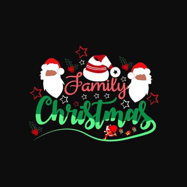 Christmas t-shirt design, Merry Christmas holiday typography, Vector illustration