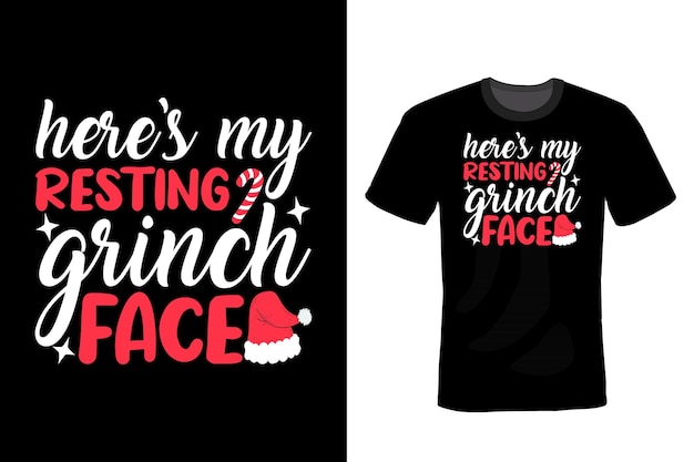 Christmas T shirt design, typography, vintage