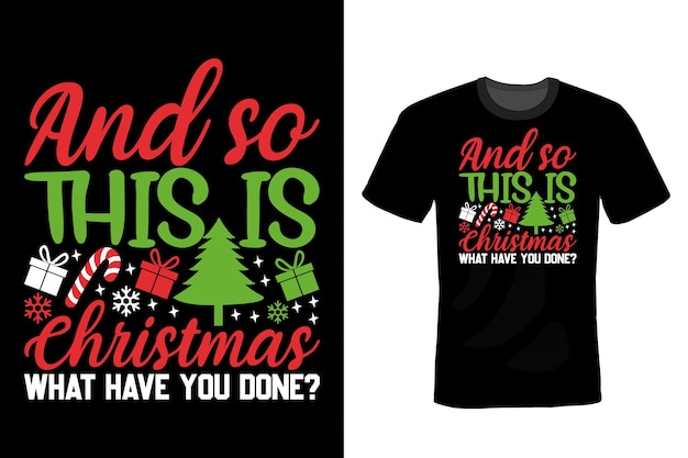 Christmas T shirt design, typography, vintage