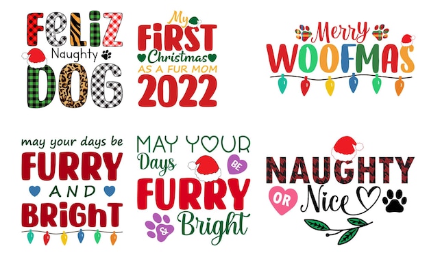 Christmas t shirt design vector bundle