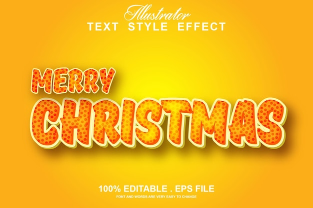 Christmas text effect editable