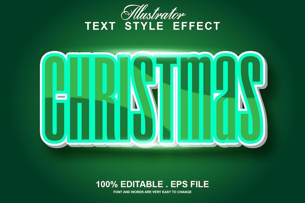 Christmas text effect editable