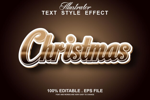 Christmas text effect editable