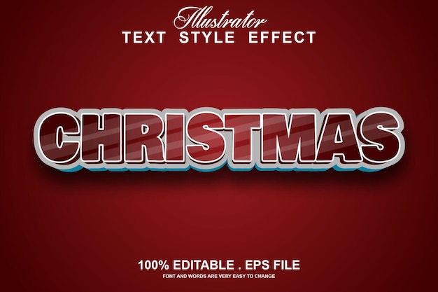 Christmas text effect editable