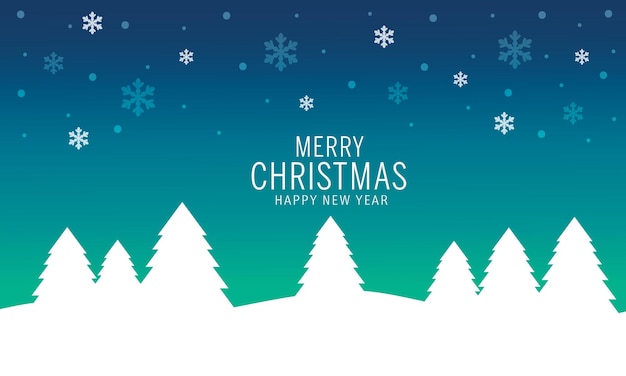 Christmas tree background. Merry Christmas and Happy New Year banner. Holiday greeting card.