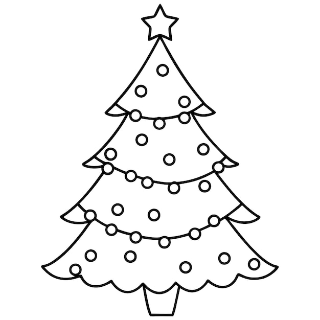 Christmas tree coloring page