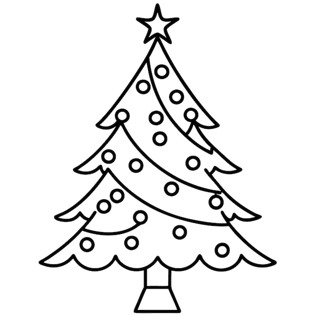 Christmas tree coloring page