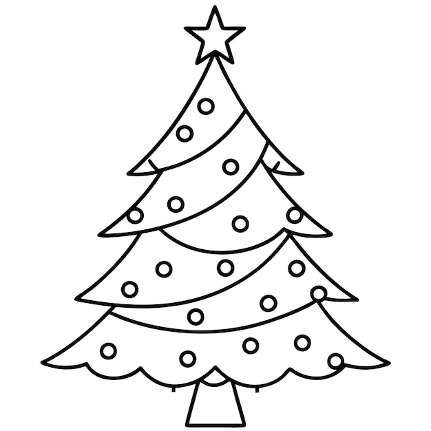 Christmas tree coloring page