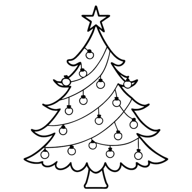 Christmas tree coloring page