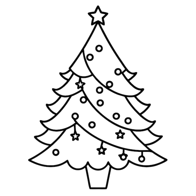 Christmas tree coloring page