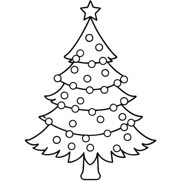 Christmas tree coloring page