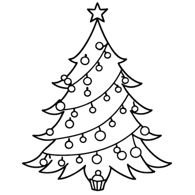 Christmas tree coloring page