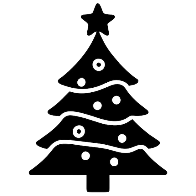 christmas tree decoration pictogram