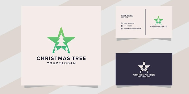 Christmas tree logo and business card