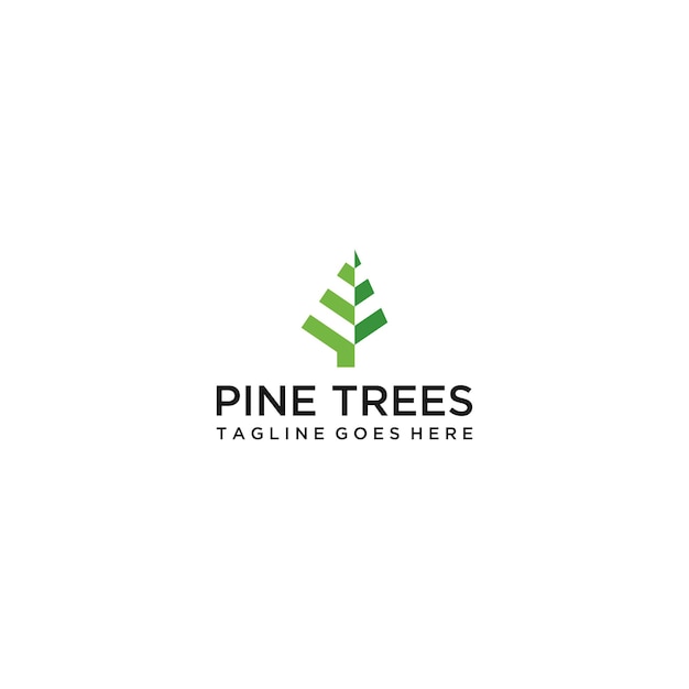 Christmas Tree Logo design vector template linear style.