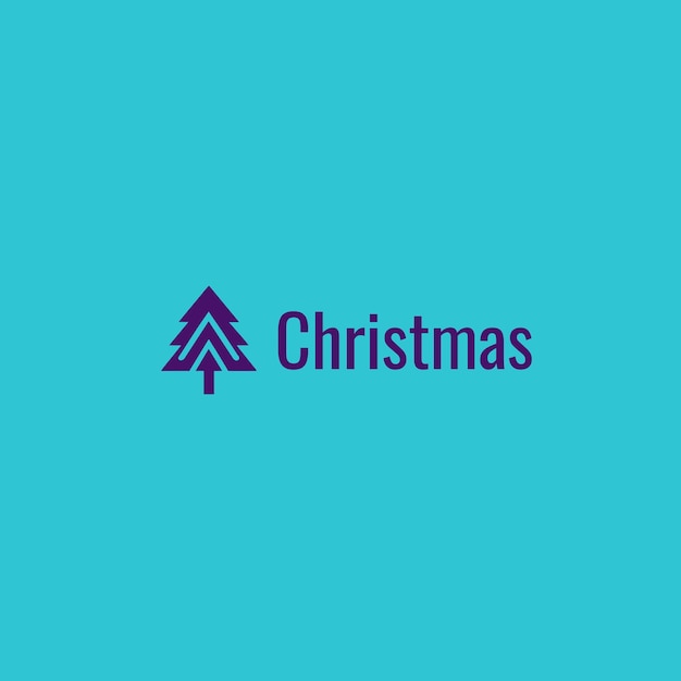 christmas tree logo design vector