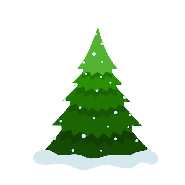 Christmas tree Merry Christmas and Happy New Year background Vector illustration