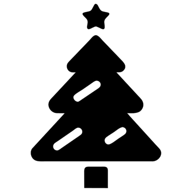 christmas tree modern flat design pictogram