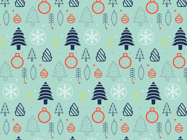 Christmas tree pattern design for wrapping, giftwrap, textile, fabric, paperand scrapbook