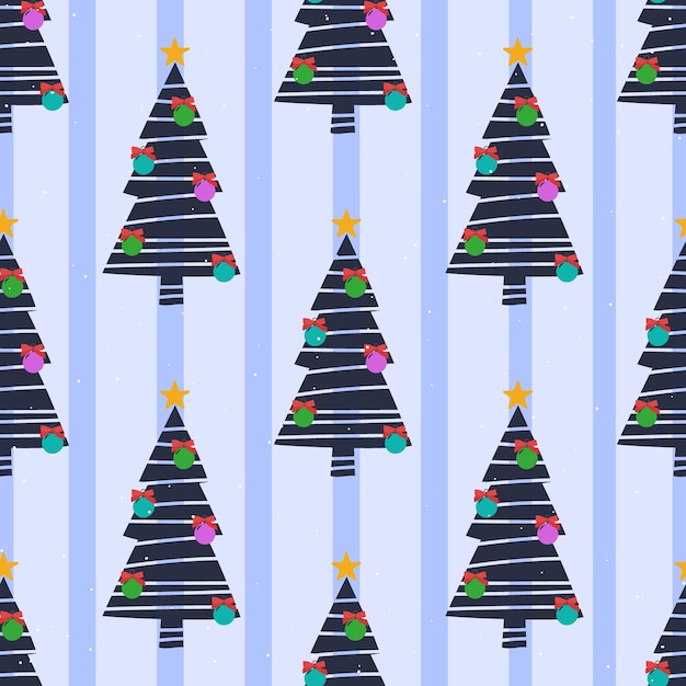 Christmas tree Seamless background