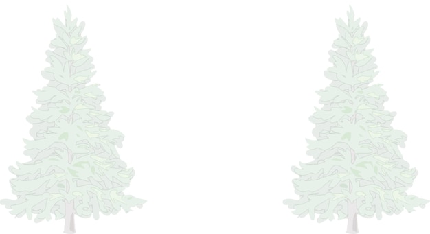 Vector christmas tree shadow isolated on a white background