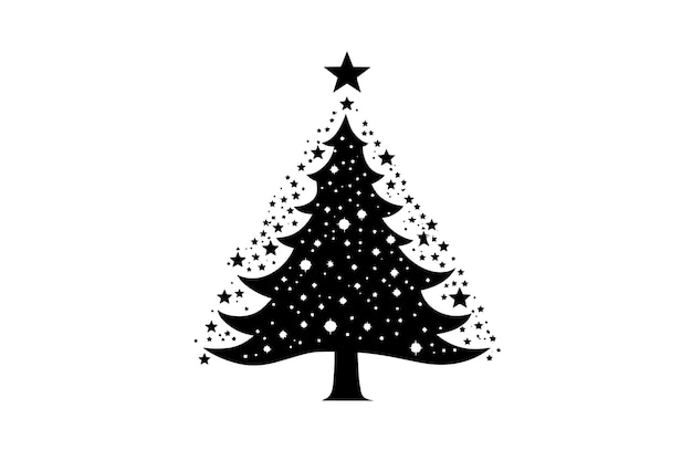 Christmas Tree silhouette vector illustration