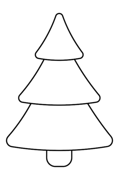 Christmas tree Sketch Spruce from triangles Fir tree in doodle style