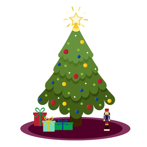 Christmas tree vector illustration background graphics for the winter holidays