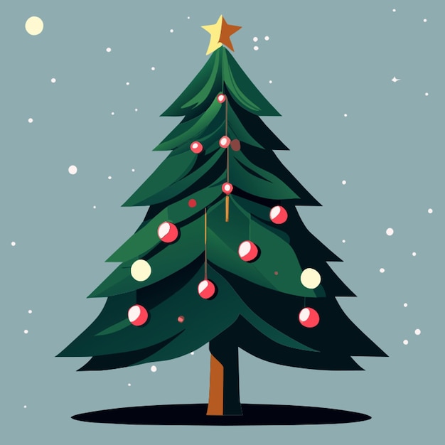 Vector christmas tree vector illustration