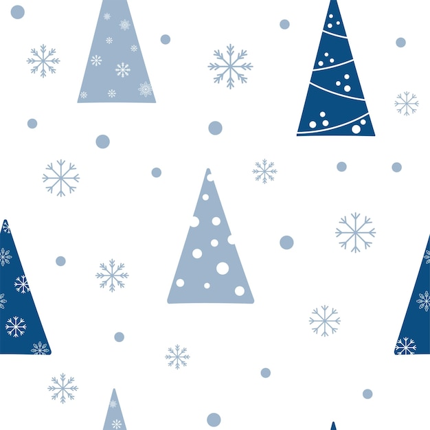 Christmas trees seamless pattern