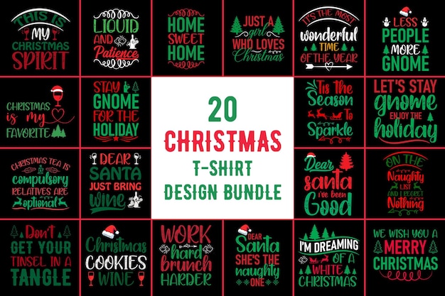 Vector christmas tshirt design bundle christmas tshirt bundle christmas bundle tshirt bundle design