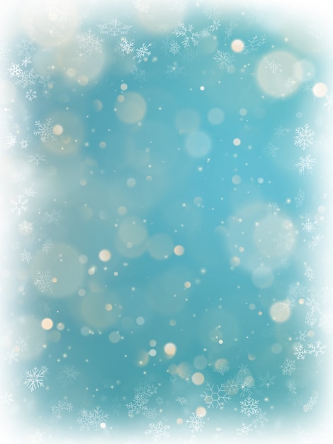 Christmas twinkling lights bokeh light background.