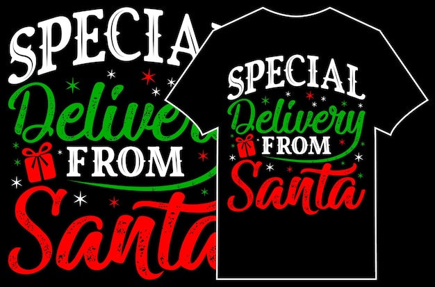 Christmas Typographic T-shirt Design Vector