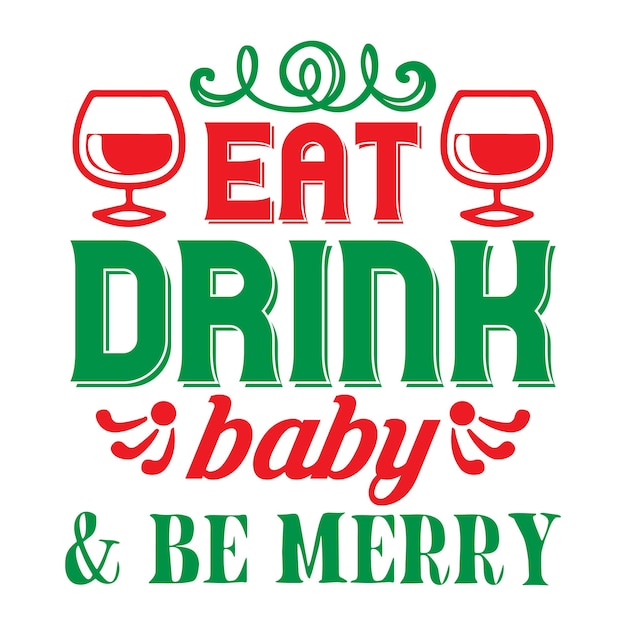 Christmas typography t-shirt design file