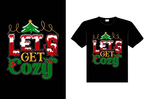 Vector christmas typography tshirt design