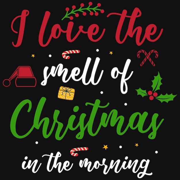 Christmas typography tshirt design