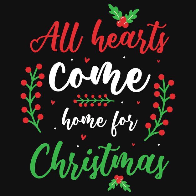 Christmas typography tshirt design