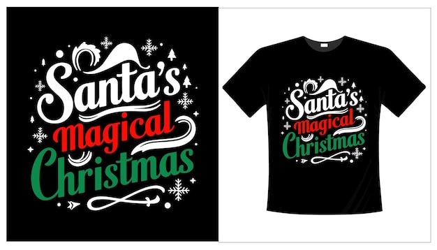 Vector christmas typography tshirt design