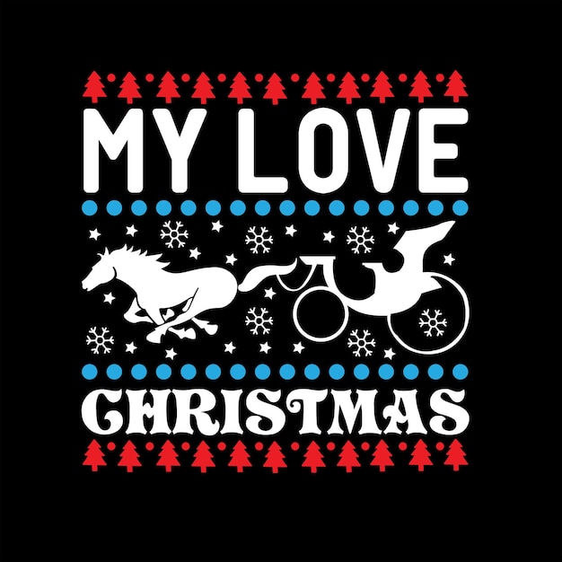 Christmas typography tshirt design