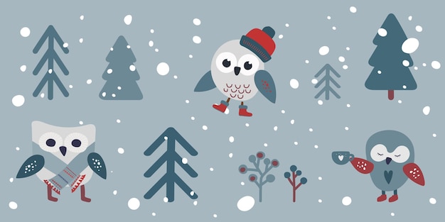 Christmas vector drawings