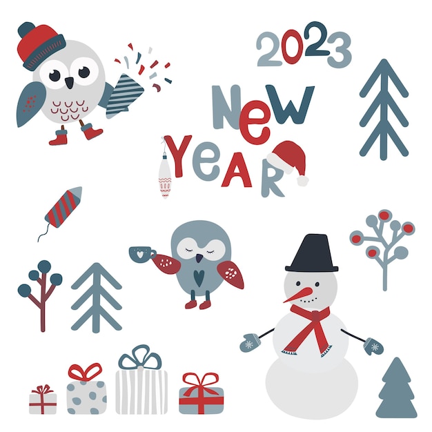 Christmas vector drawings