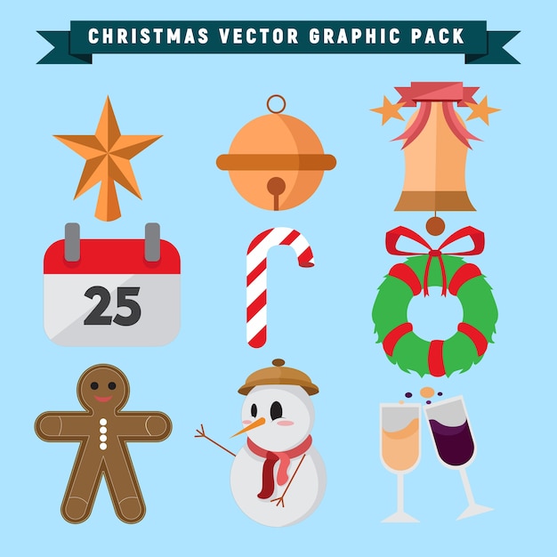 Christmas vector graphic pack